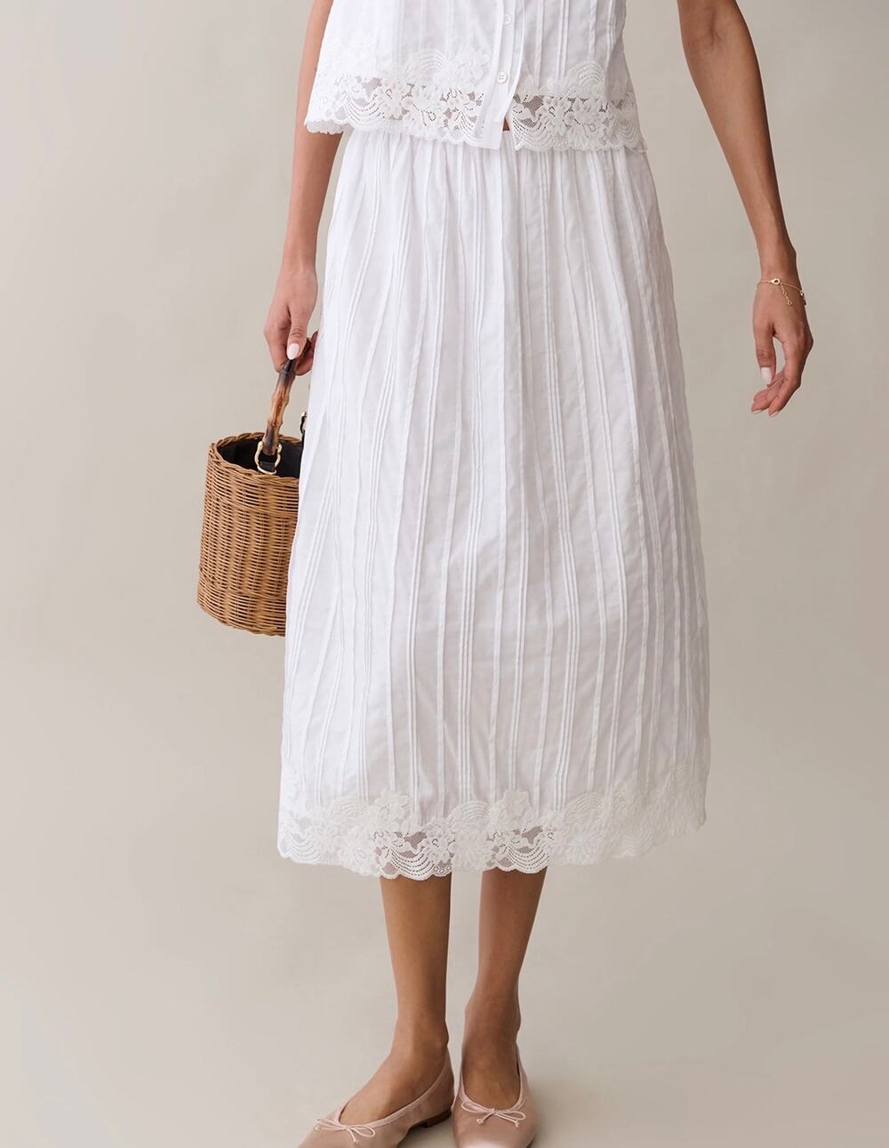 New few Moda Sorella atelier iza white skirt $197 sz S